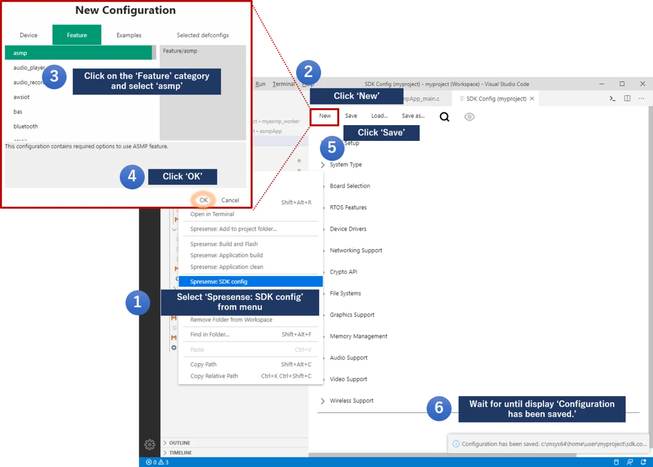 vscode sdk config asmp en